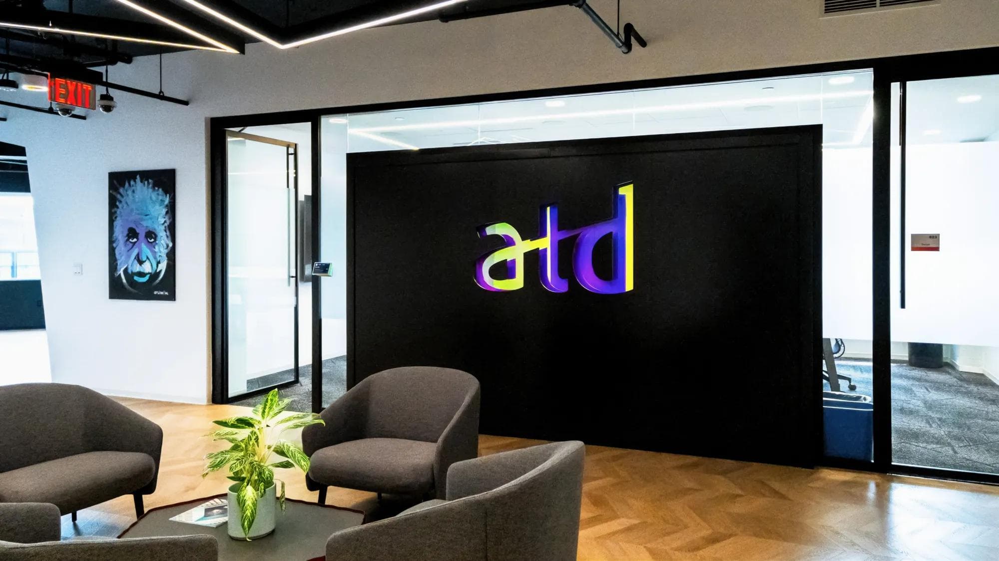 ATD conference room showing ATD logo on the wall.